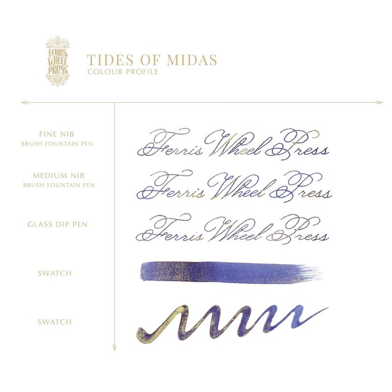 Ferris Wheel Press Fountain Pen Ink - Tides of Midas 20ml image number 2